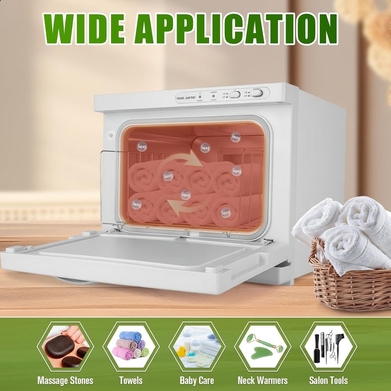 9TH SHOP SHOP Hot Towel Warmer, 8L Hot Towel Cabinet, 2-in-1 Quick Heating Towel Warmers Spa for Facials Spa Estheticians Massage Salon and Home - Image 2